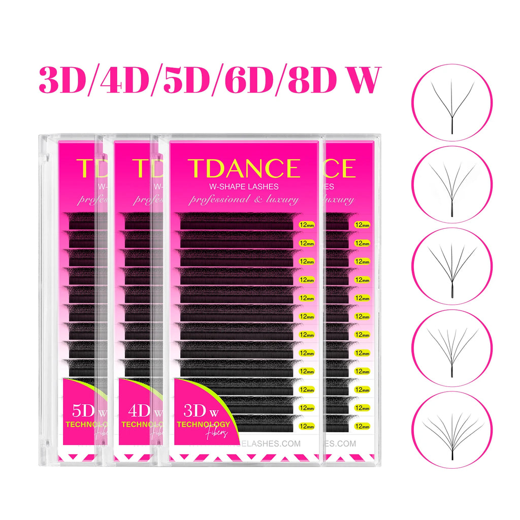 TDANCE Premade Volume Fan Lash Extensions — 3D to 6D W-Shape