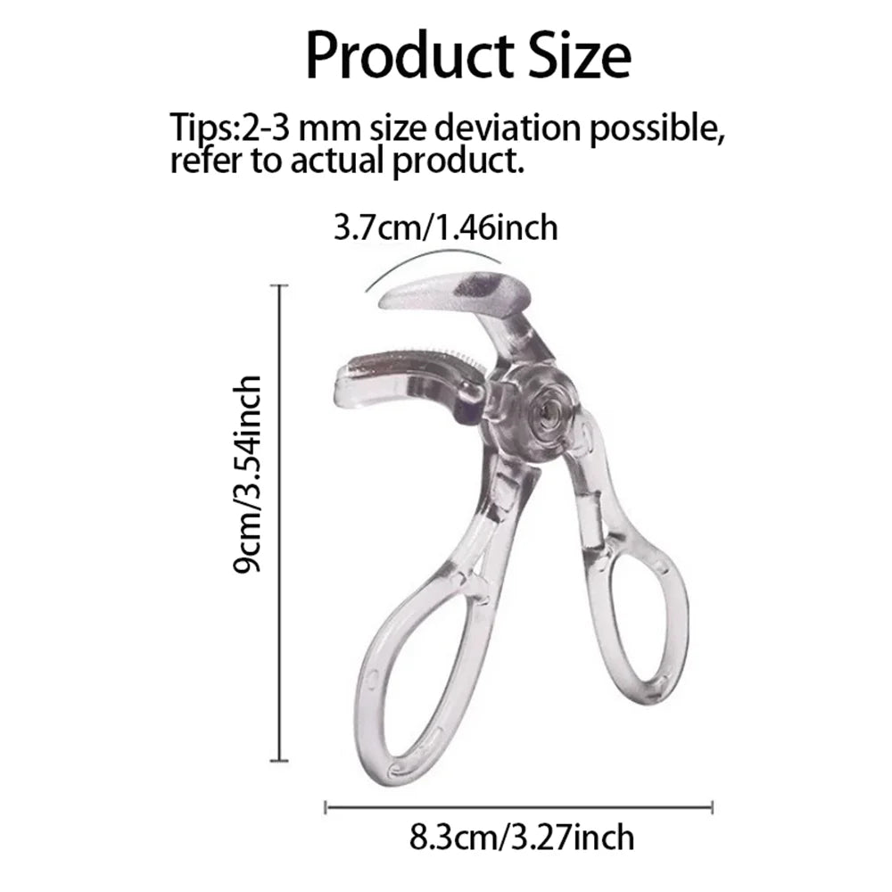 Dual-Type Eyelash Curler with Comb — Waterproof Long-Lasting Natural Curl