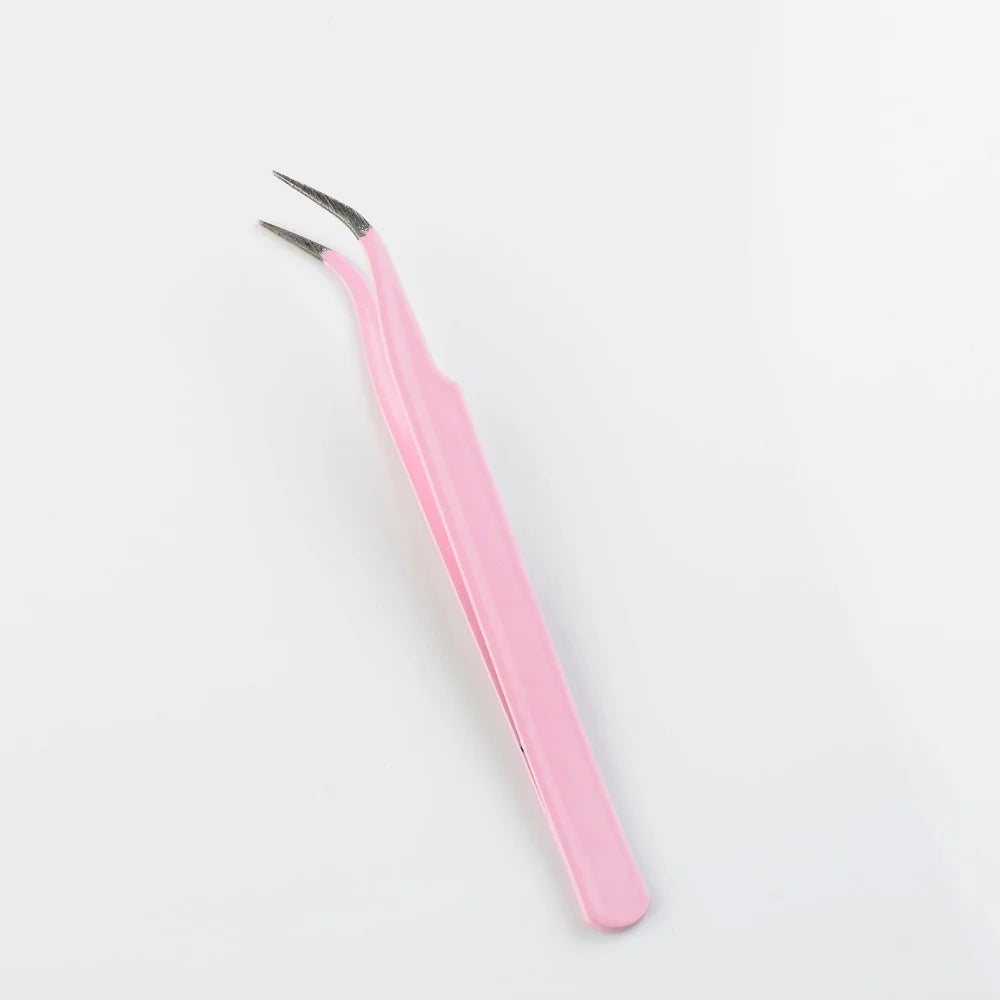 Stainless Steel Lash Extension Tweezers — Curved & Straight
