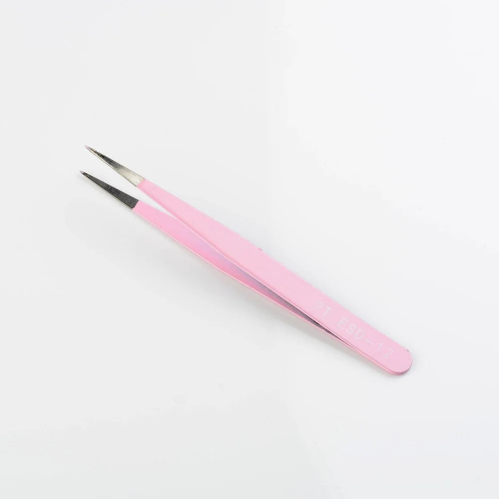 Stainless Steel Lash Extension Tweezers — Curved & Straight