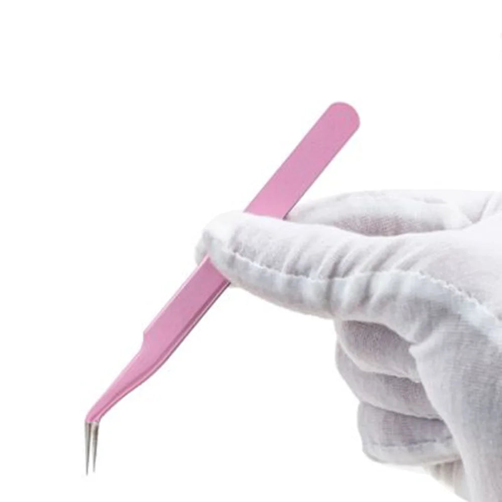 Stainless Steel Lash Extension Tweezers — Curved & Straight