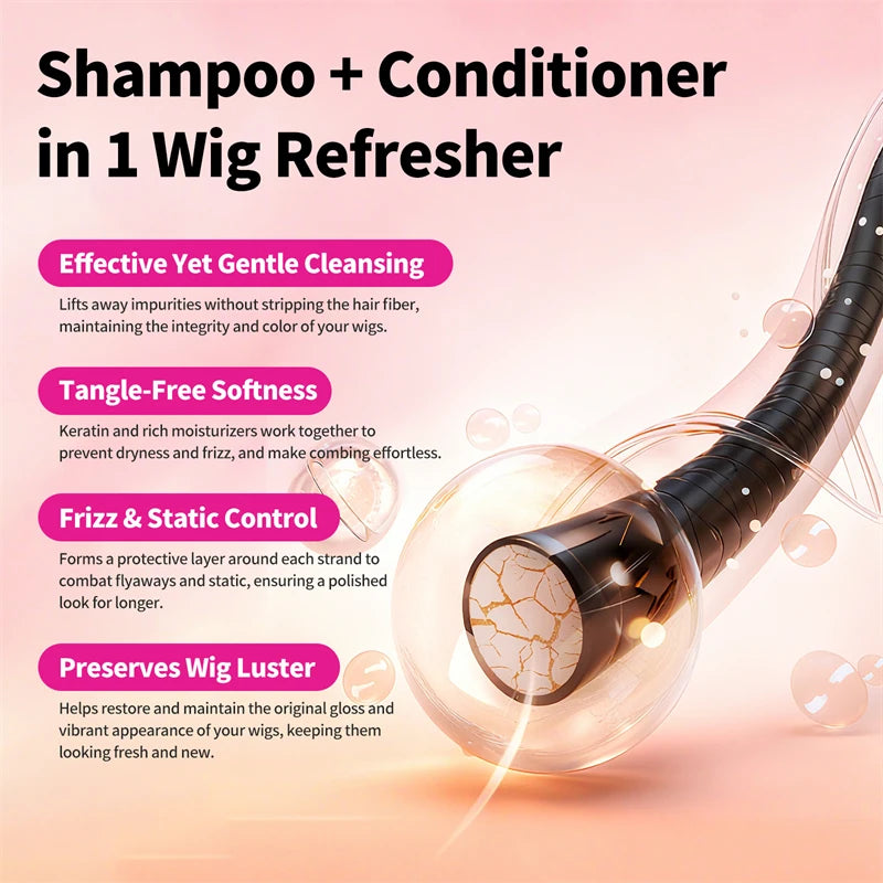 2-in-1 Anti-Frizz Wig Shampoo & Conditioner