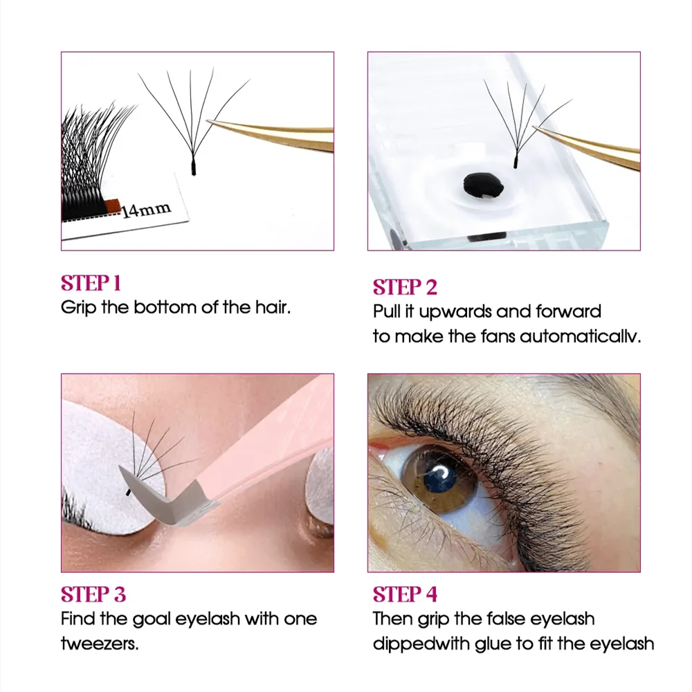 FADVAN 5D-W Premade Volume Fan Lash Extensions — 0.07mm D Curl