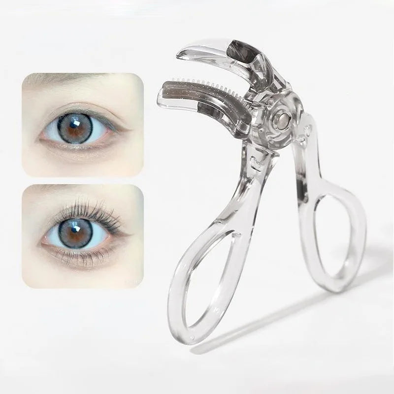 Dual-Type Eyelash Curler with Comb — Waterproof Long-Lasting Natural Curl