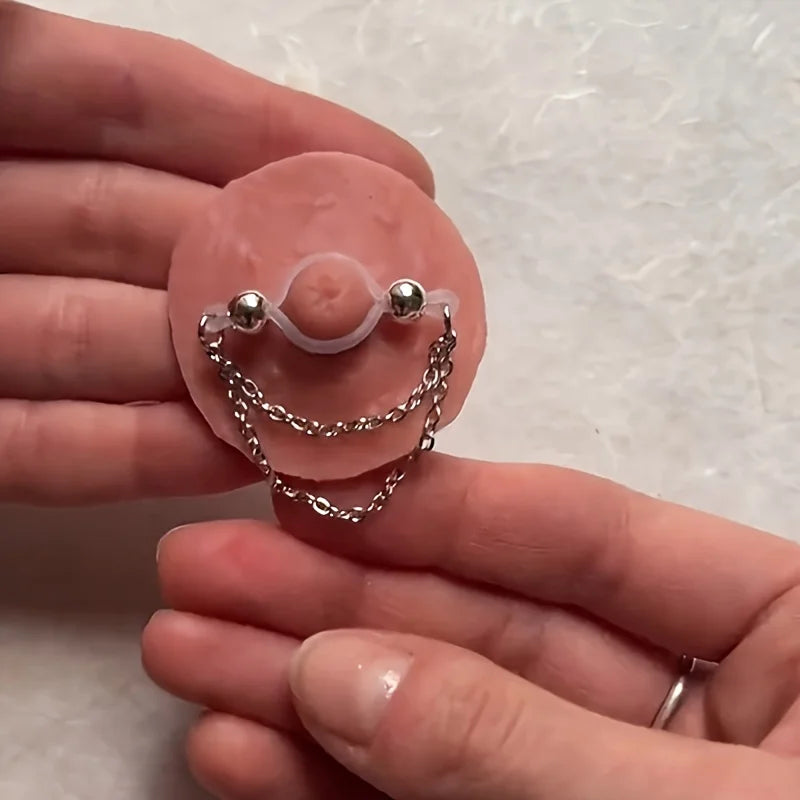 Adjustable Fake Nipple Rings — No-Pierce Body Jewelry
