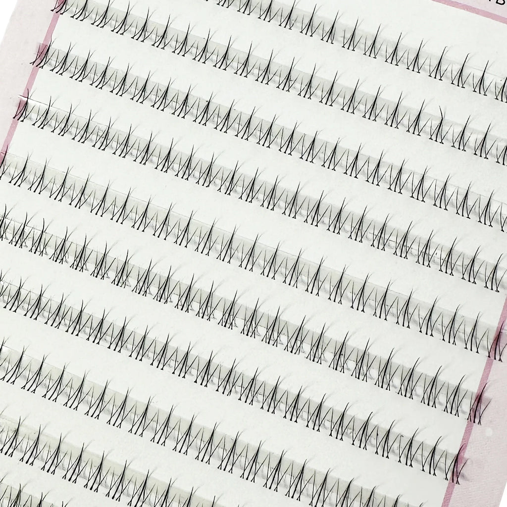 10-Row Individual Cluster Lash Extensions — Professional Grafting False Lashes