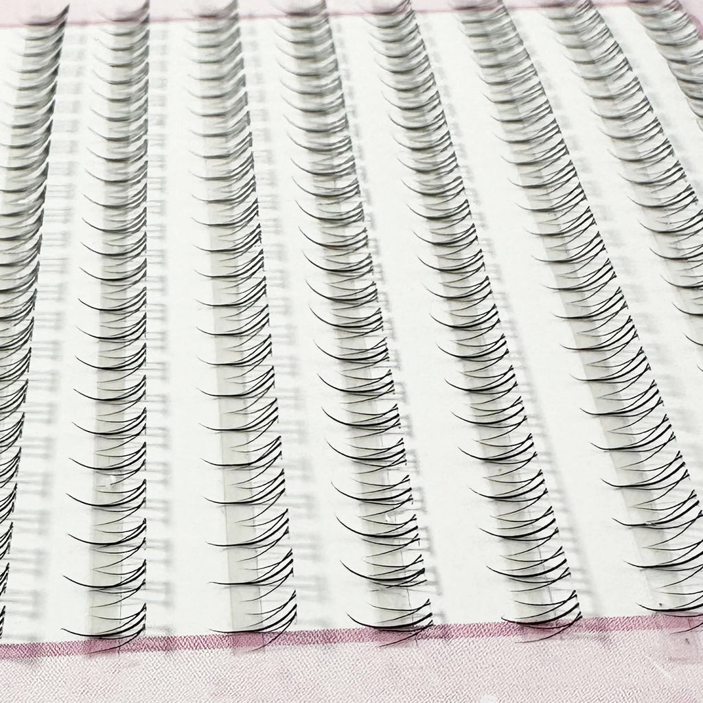 10-Row Individual Cluster Lash Extensions — Professional Grafting False Lashes