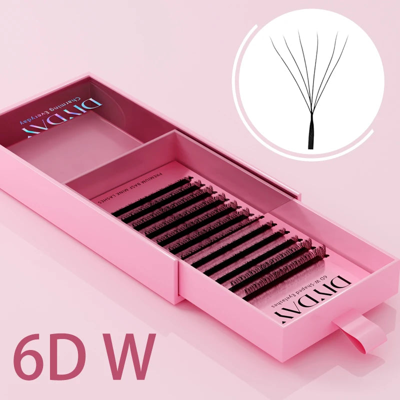 Premade Volume Lash Extensions — 3D to 8D Faux Mink W-Shape Fans