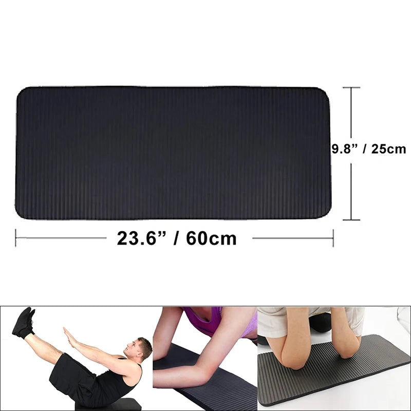 Non-Slip Foam Yoga Knee Pad — 1.5cm Thick Cushion 60x25cm