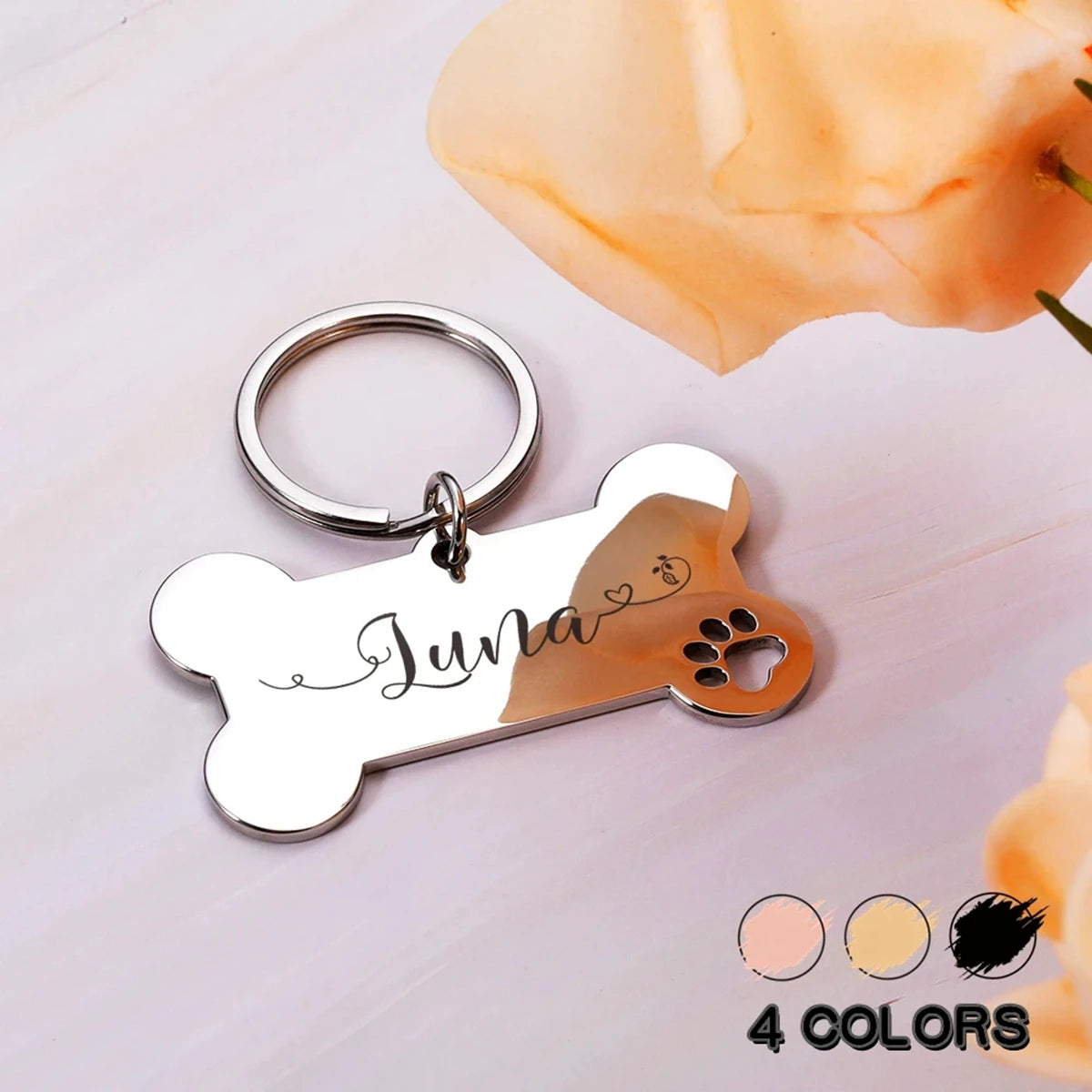 Custom Text Personalized Dog Tag Name Collar