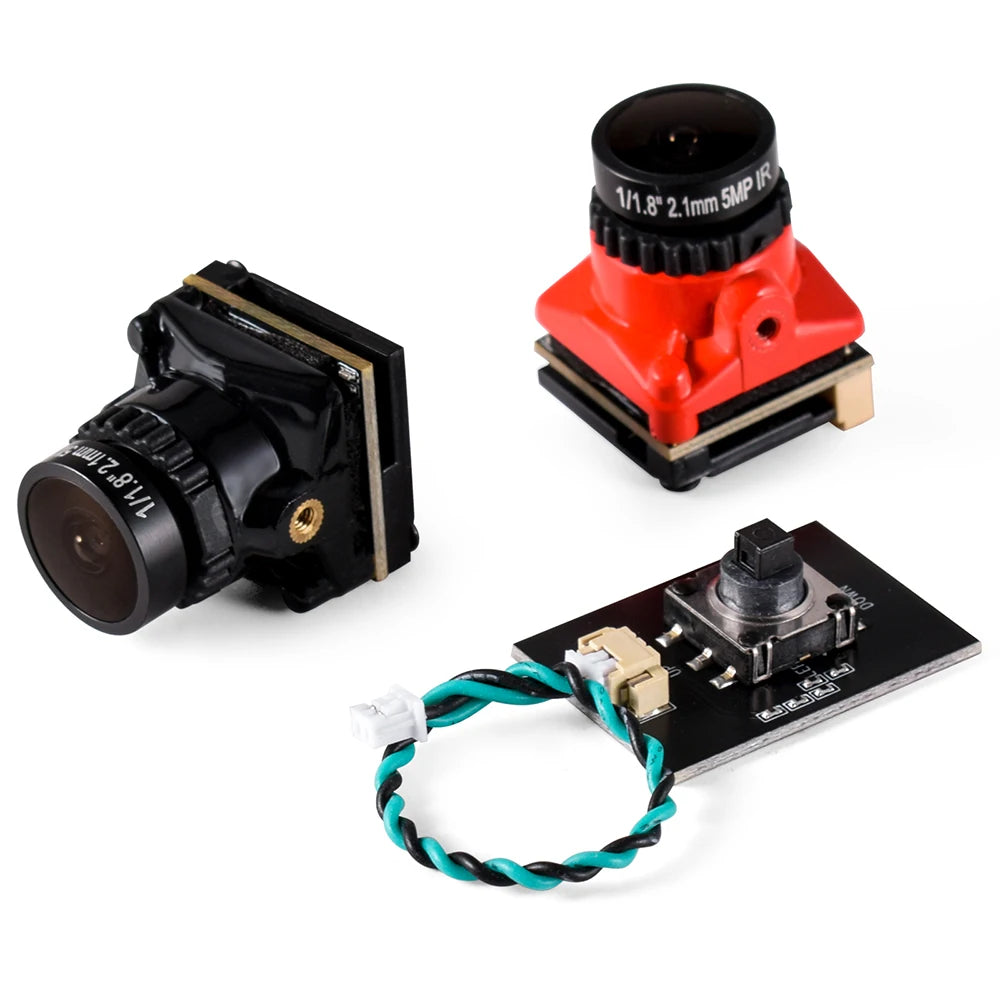 9IMOD FPV Camera 1800TVL 5MP — 2.1mm Wide Angle NTSC/PAL with OSD for RC Racing Drones