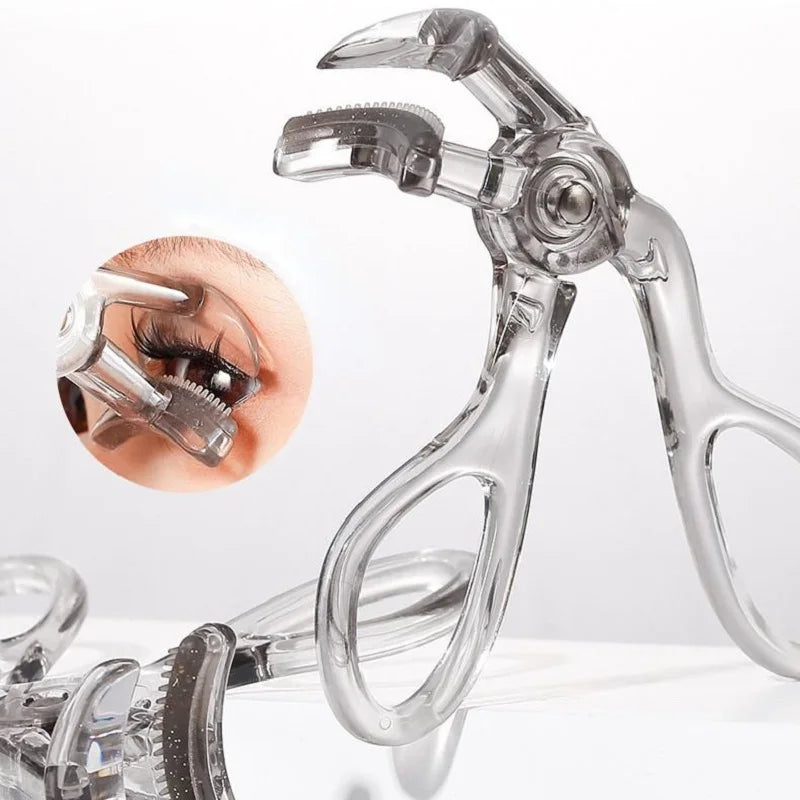 Dual-Type Eyelash Curler with Comb — Waterproof Long-Lasting Natural Curl