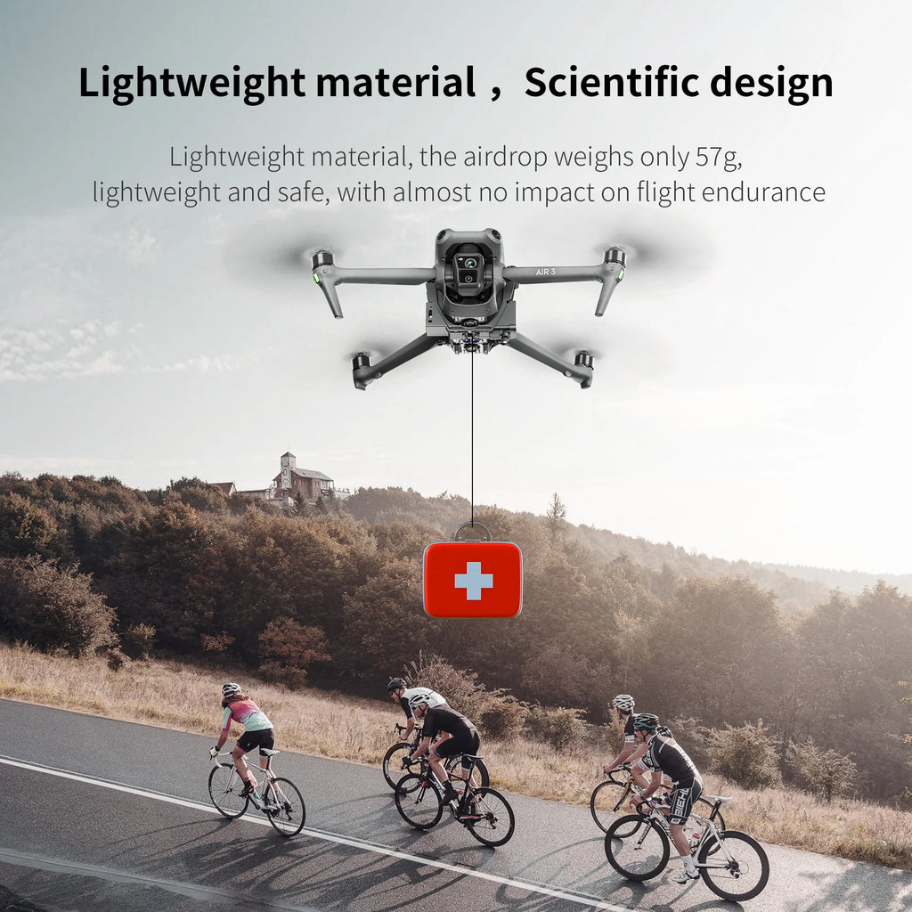 12KM Airdrop System for DJI Air 3S — Payload Dropper for Mini 4 Pro & More
