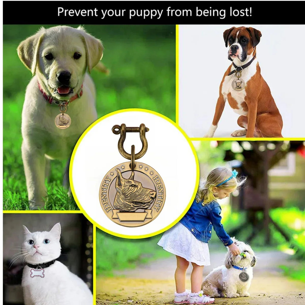 VIP Personalized Engraved Pet ID Tag — Dog & Cat Name Tag