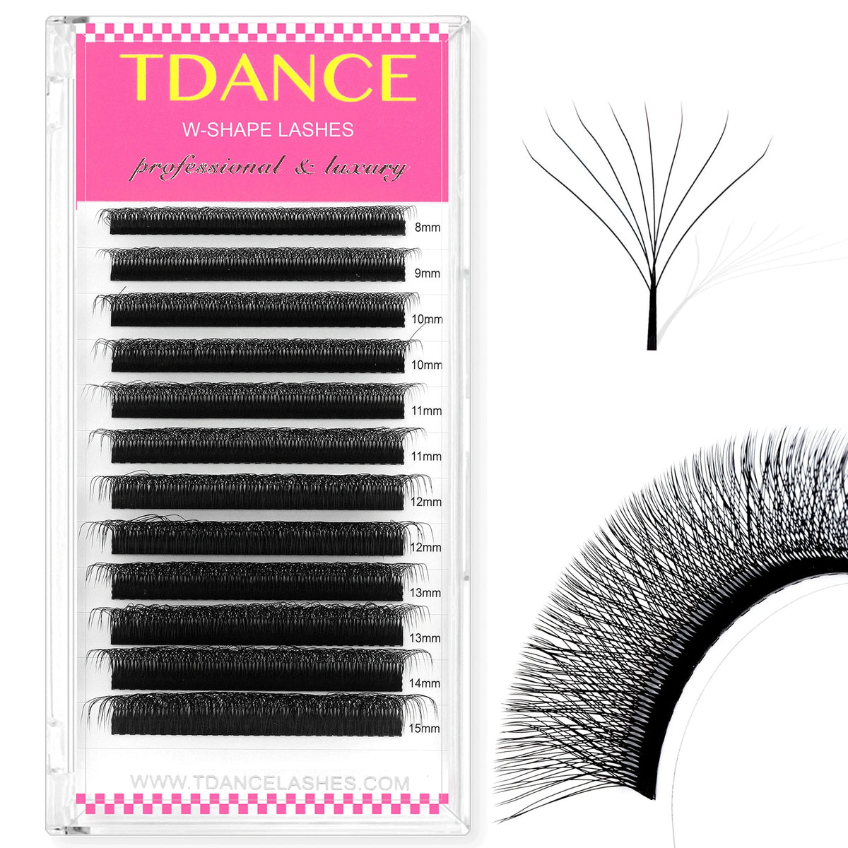TDANCE Premade Volume Fan Lash Extensions — 3D to 6D W-Shape