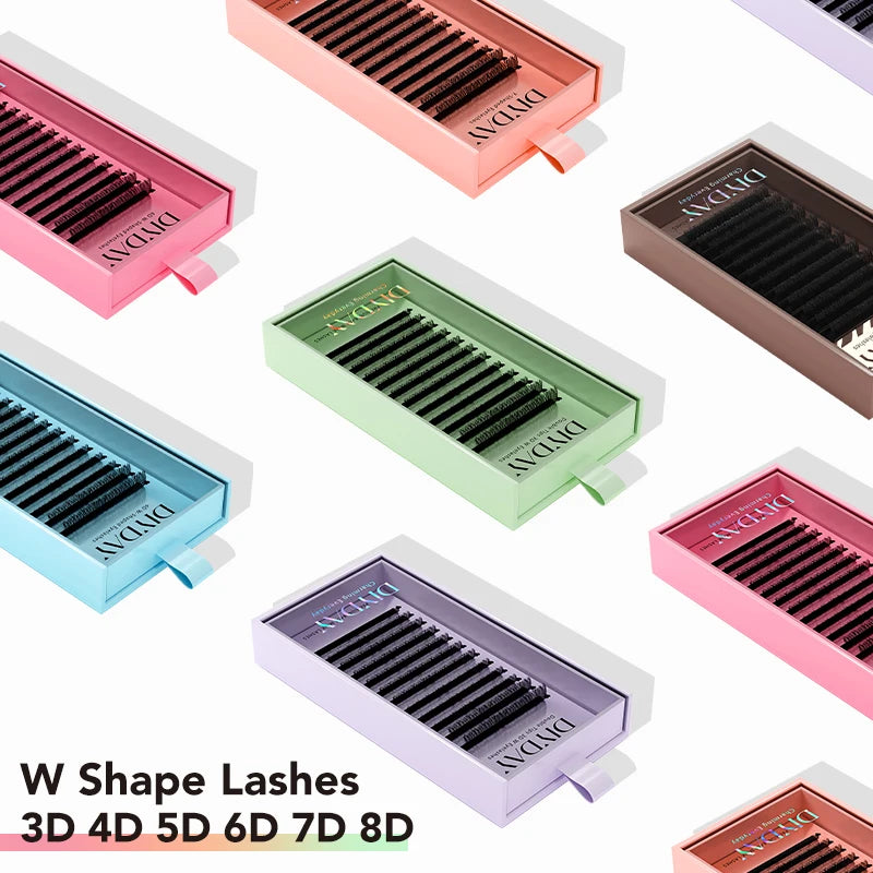 Premade Volume Lash Extensions — 3D to 8D Faux Mink W-Shape Fans