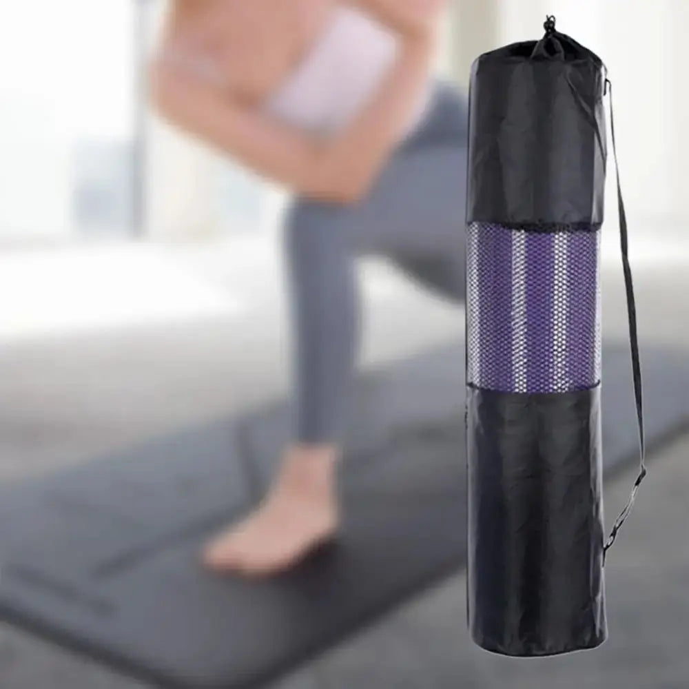 Yoga Mat Carry Bag — Portable Mesh with Adjustable Shoulder Straps