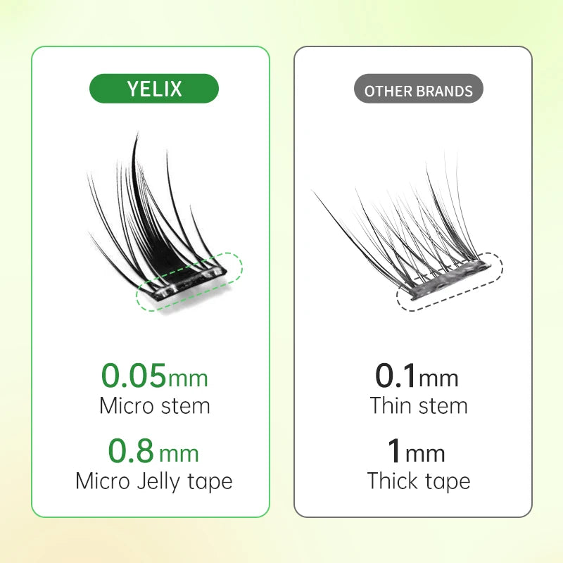 Yelix DIY Cluster Lashes — Glue-Free Natural Manga Style