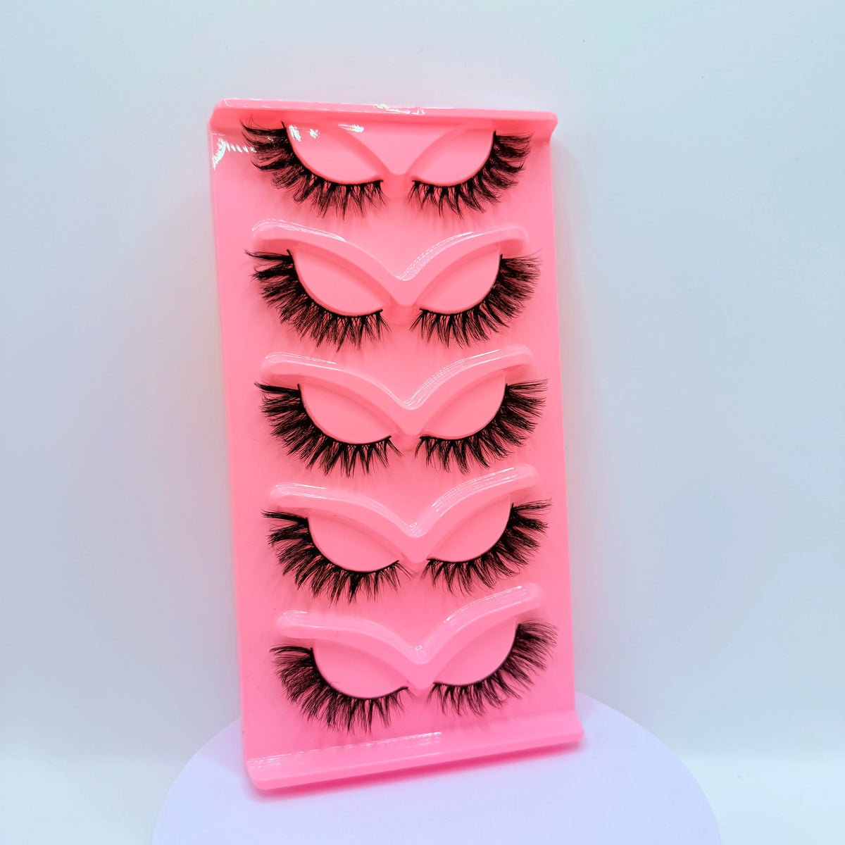 Cat Eye Strip Lashes — 5 Pairs Dramatic Volume Faux Lashes