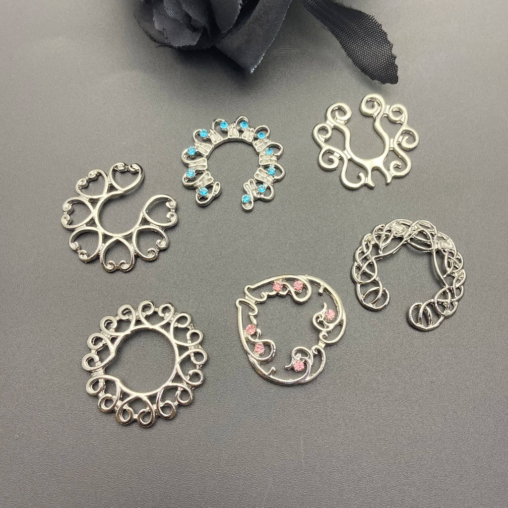 Hollow Pattern Stainless Steel Non-Piercing Nipple Clamps