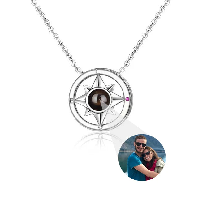 Custom Photo Projection Necklace — 100 Languages I Love You