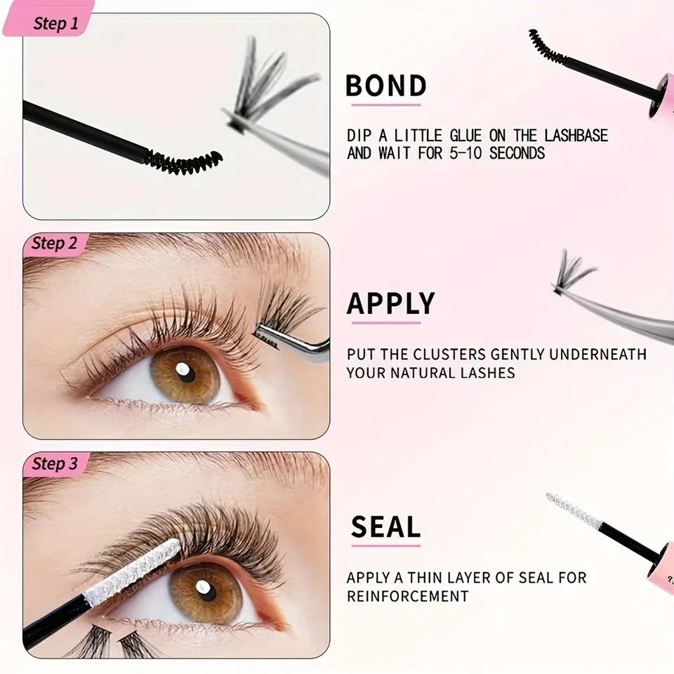 Lash Bond & Seal Kit — 10ml Glue + 5ml Remover + Tweezers