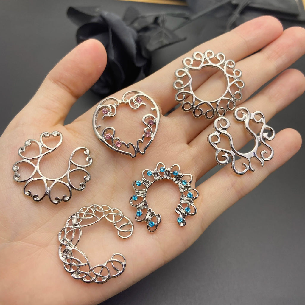 Hollow Pattern Stainless Steel Non-Piercing Nipple Clamps