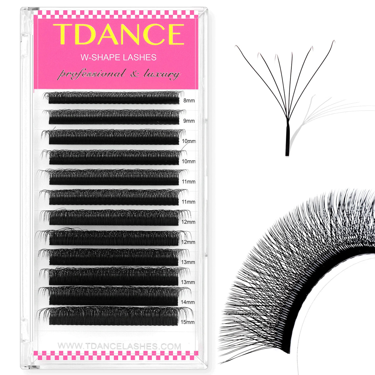 TDANCE Premade Volume Fan Lash Extensions — 3D to 6D W-Shape