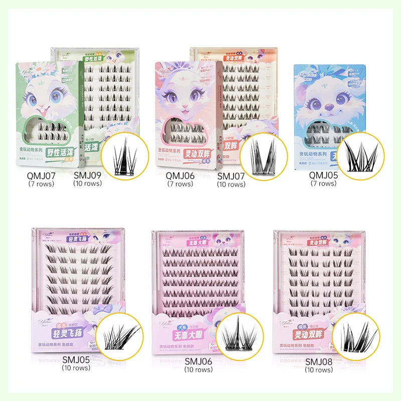 Yelix DIY Cluster Lashes — Glue-Free Natural Manga Style