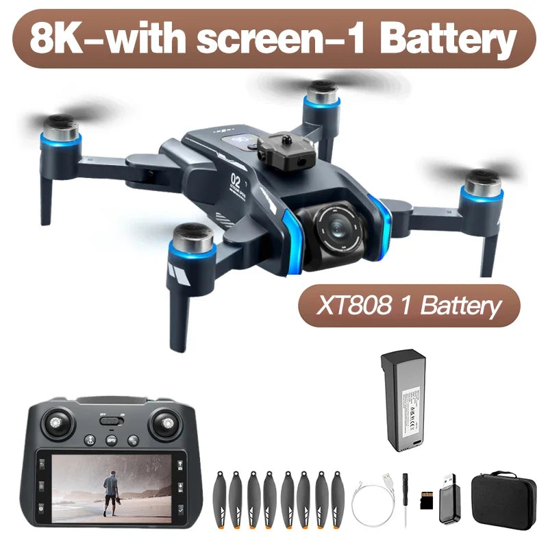 Lenovo XT808 MAX GPS Drone Screen Control 8K Professional HD Dual Camera 5G WIFI Obstacle Avoidance Head Brushless Motor Toy