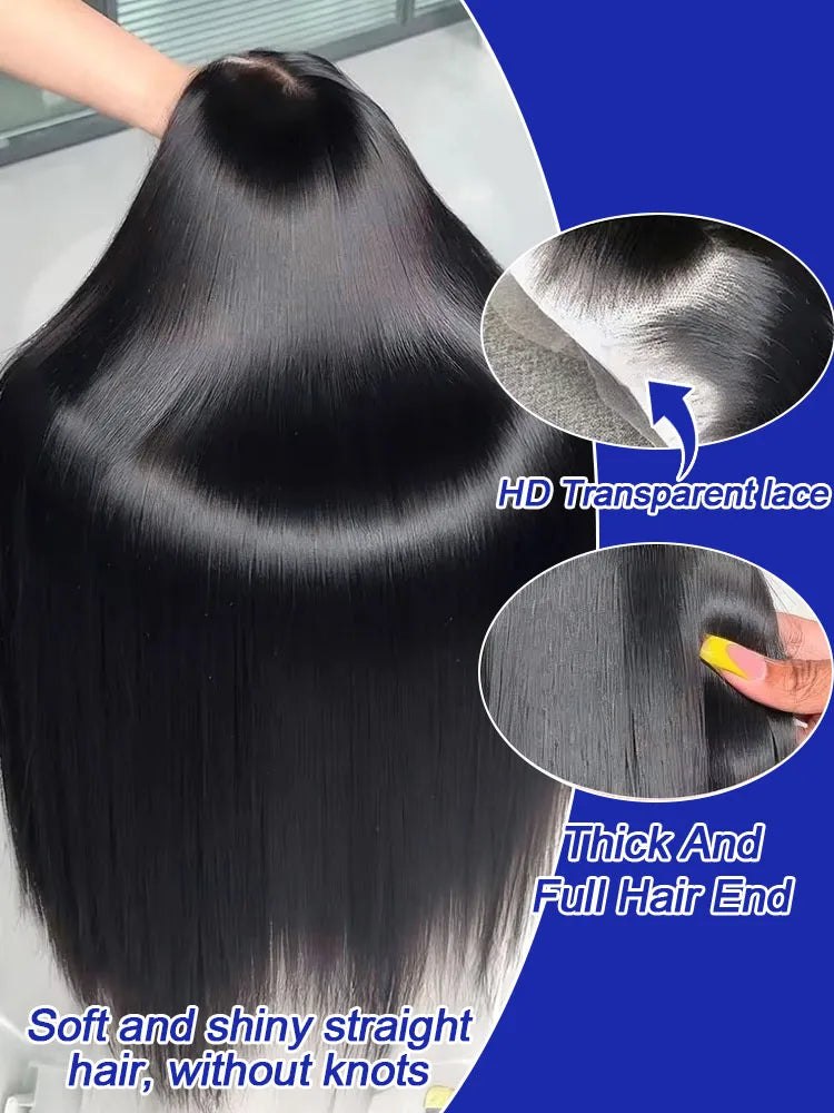 Bone Straight Human Hair Lace Front Wig — 13x4 & 13x6 HD Lace