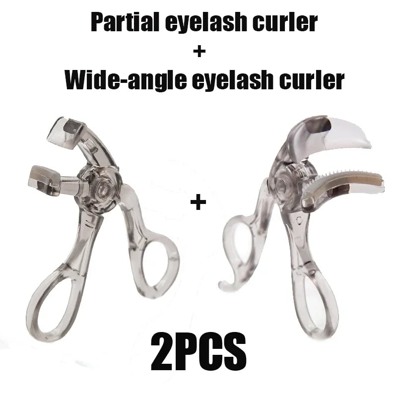 Dual-Type Eyelash Curler with Comb — Waterproof Long-Lasting Natural Curl