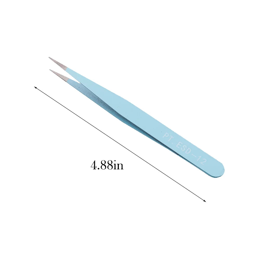 Stainless Steel Lash Extension Tweezers — Curved & Straight