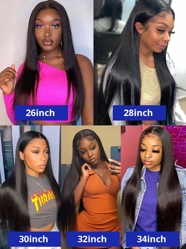 Bone Straight Human Hair Lace Front Wig — 13x4 & 13x6 HD Lace