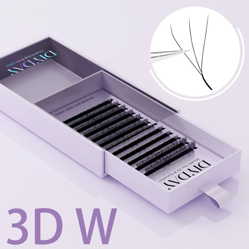 Premade Volume Lash Extensions — 3D to 8D Faux Mink W-Shape Fans