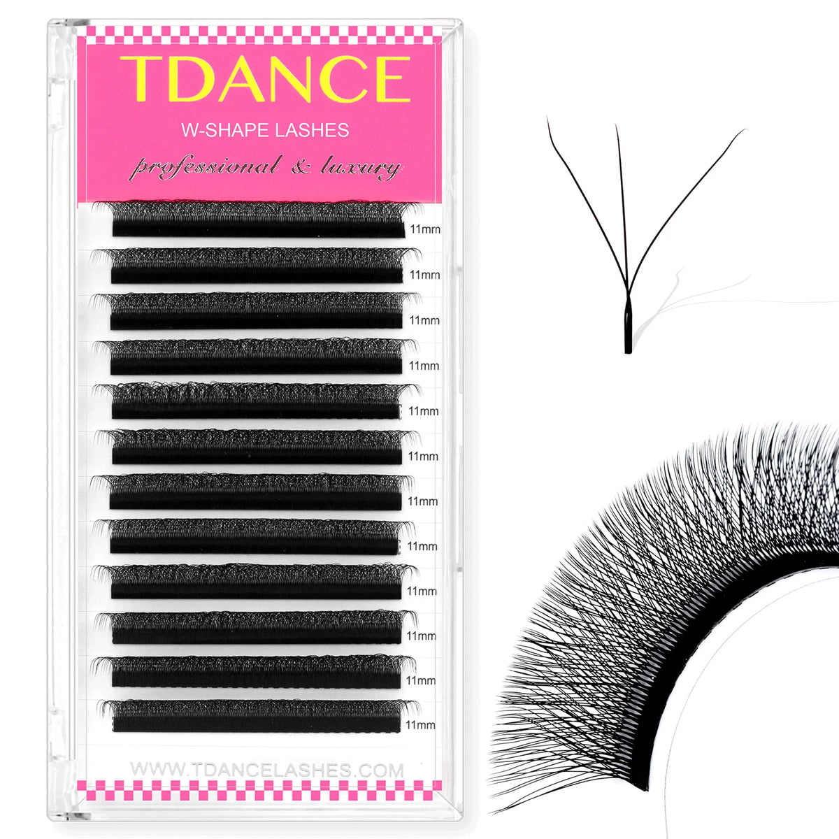 TDANCE Premade Volume Fan Lash Extensions — 3D to 6D W-Shape