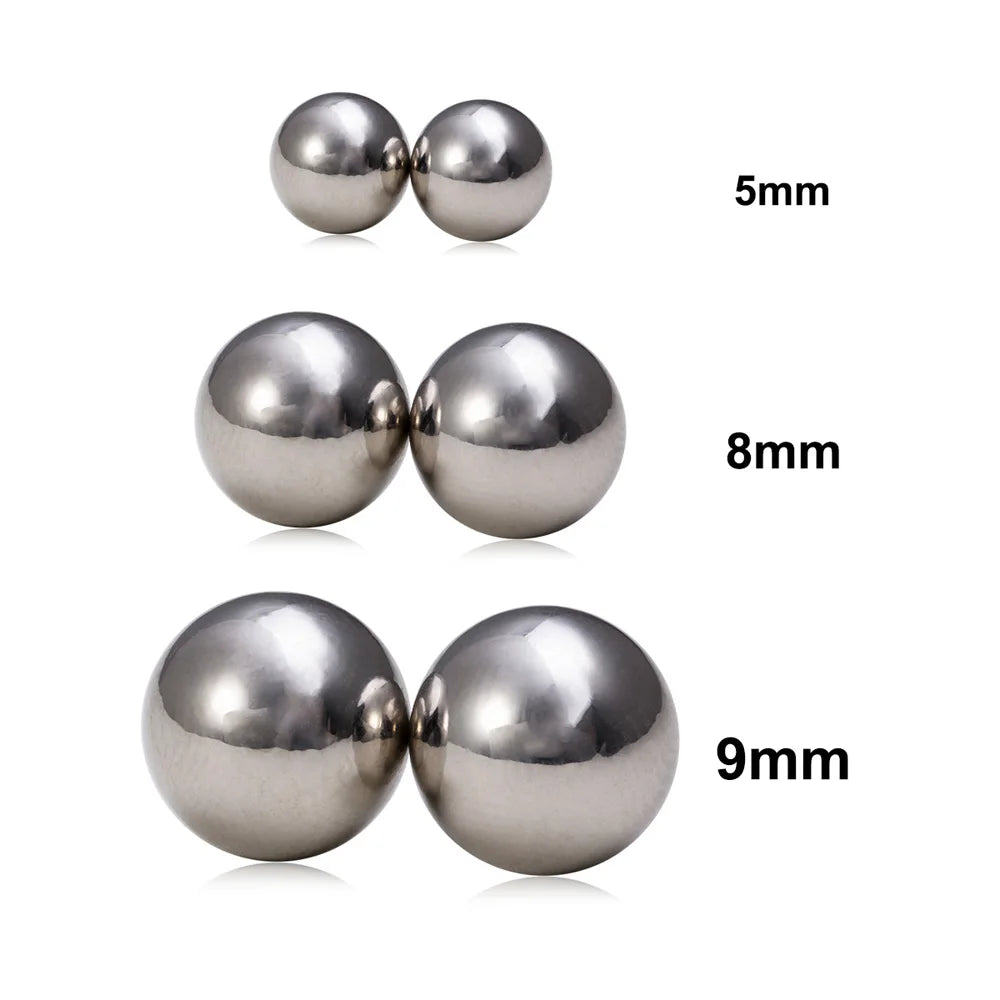 Magnetic Stainless Steel Non-Piercing Nipple Rings