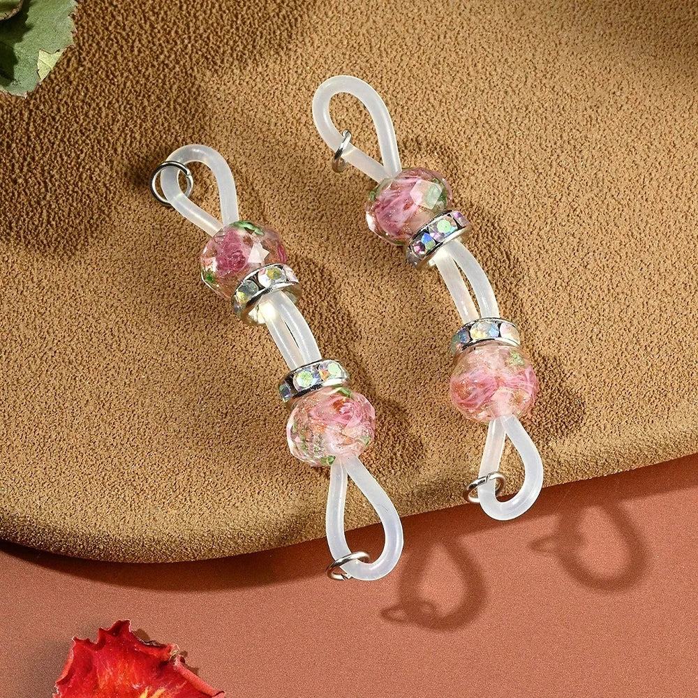 Glitter Bead Non-Pierce Faux Nipple Barbells