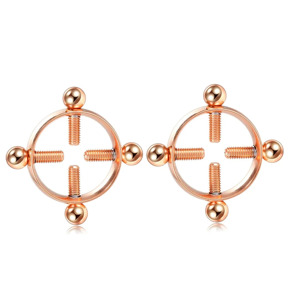 Steel Screw Faux Nipple Clip Rings — Non-Piercing