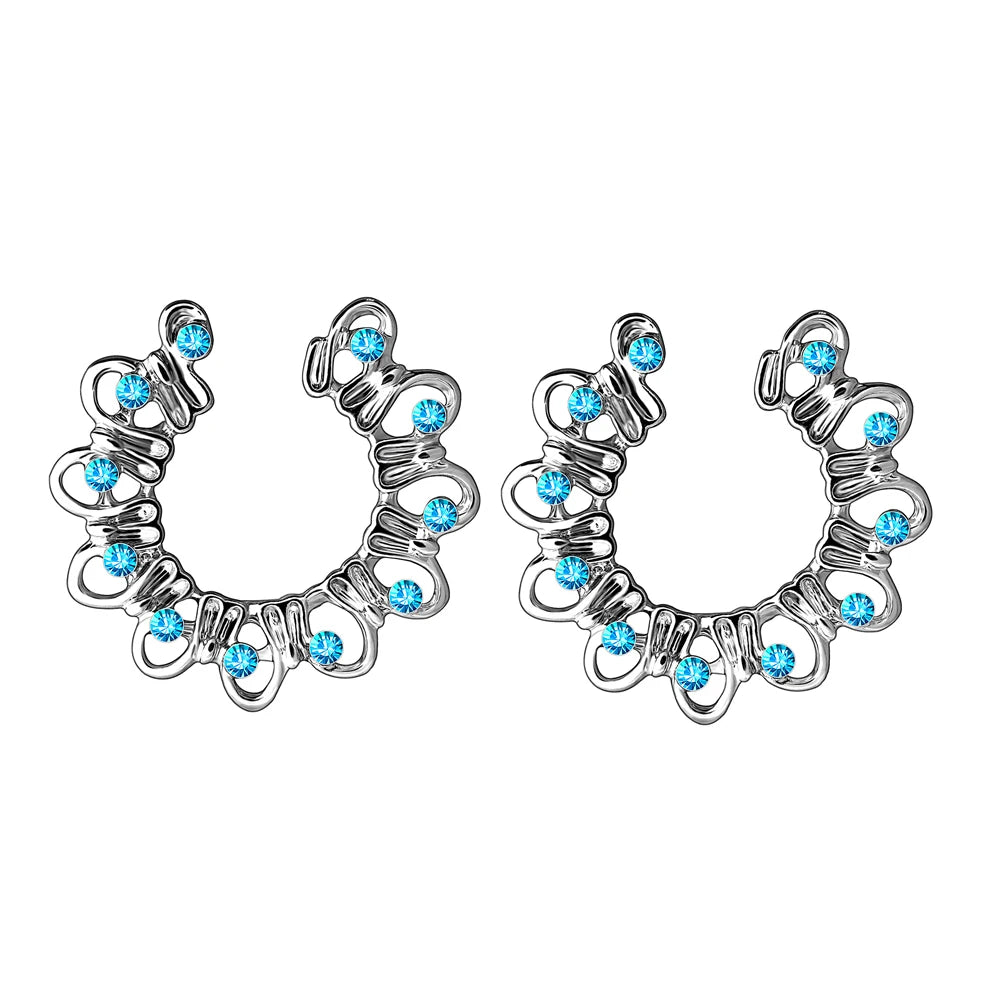 Hollow Pattern Stainless Steel Non-Piercing Nipple Clamps