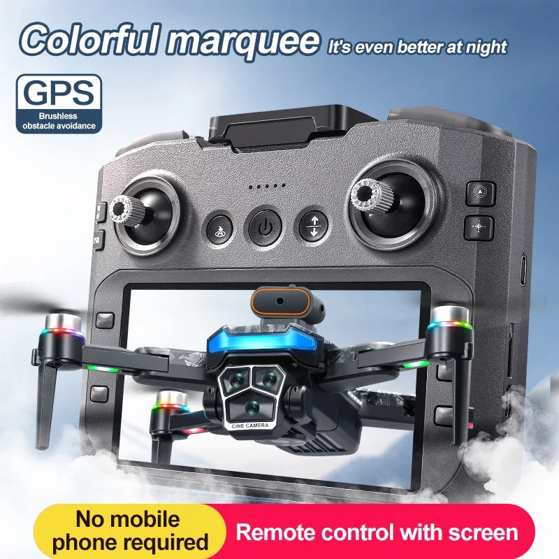 A14 Pro Max 8K Drone — Triple Camera, Brushless, Obstacle Avoidance & Foldable