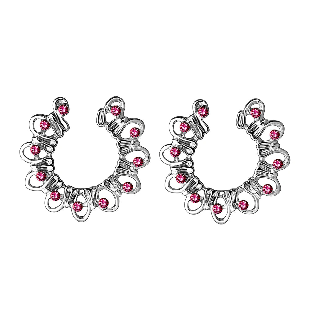 Hollow Pattern Stainless Steel Non-Piercing Nipple Clamps
