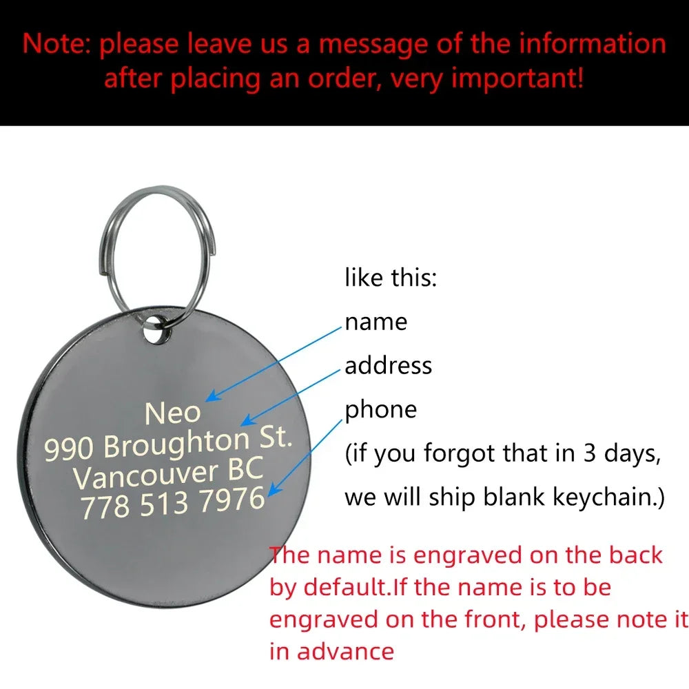 VIP Personalized Engraved Pet ID Tag — Dog & Cat Name Tag