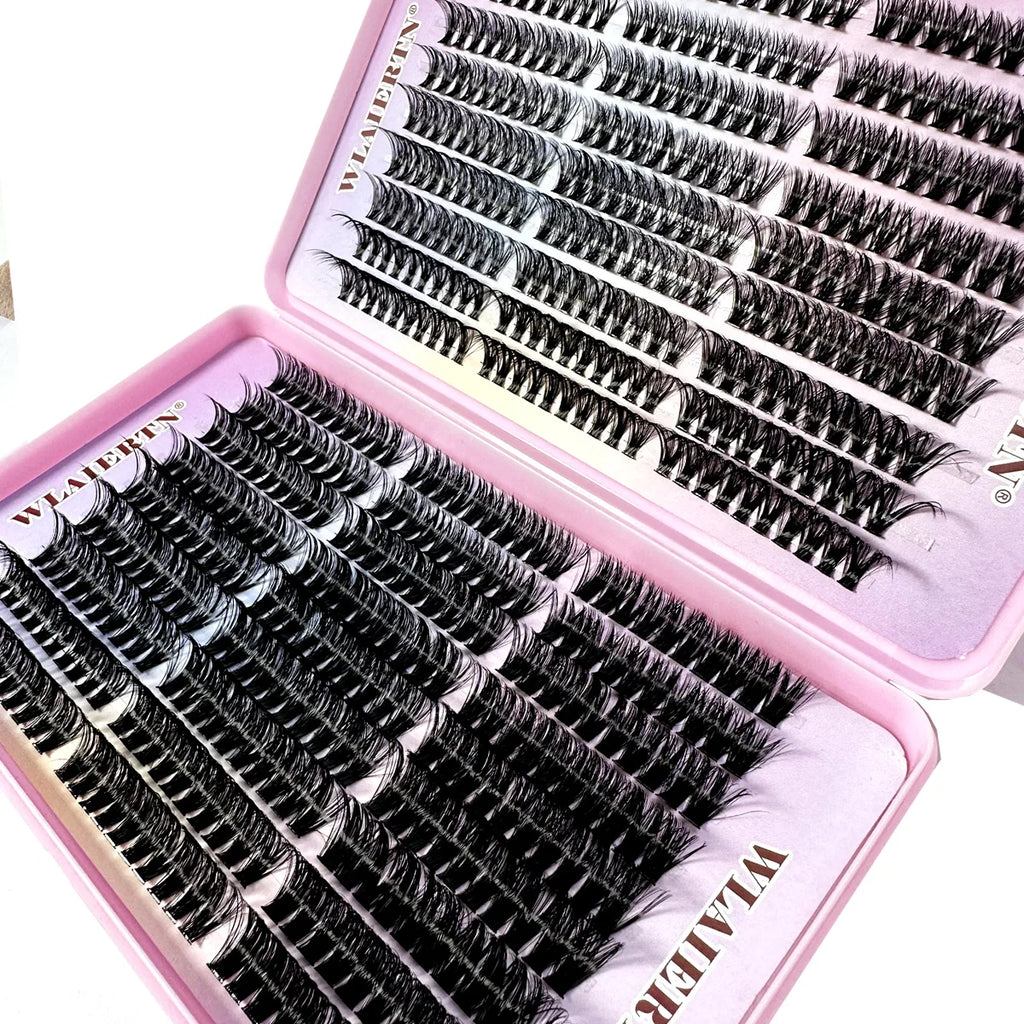 Faux Mink 540-Cluster Lash Extensions — C Curl 9-16mm 3D Russian Strip