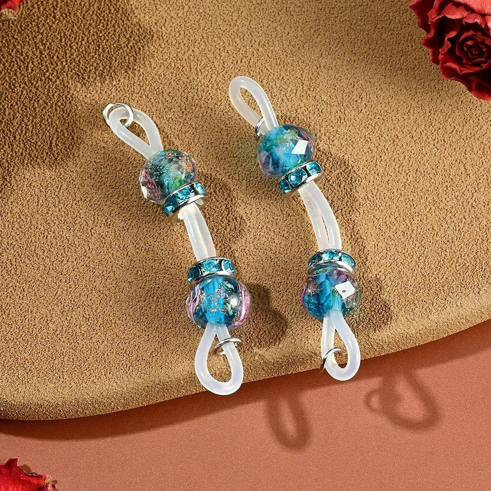 Glitter Bead Non-Pierce Faux Nipple Barbells