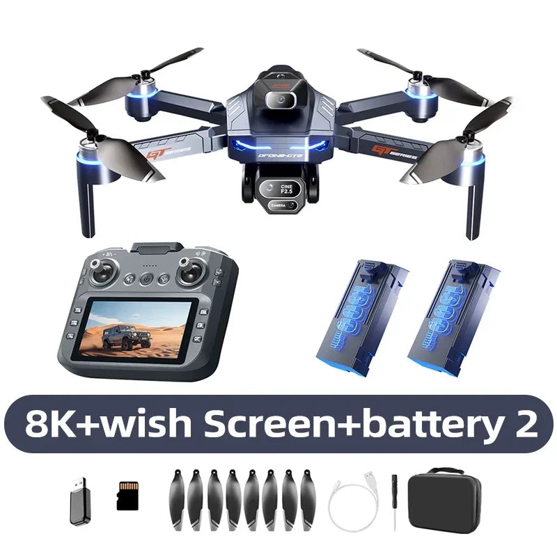 Lenovo GT8 Drone 8K Professional 4K HD Camera 5G Brushless Motor Aerial Photography Optical Flow with screen RC Quadcopter toy