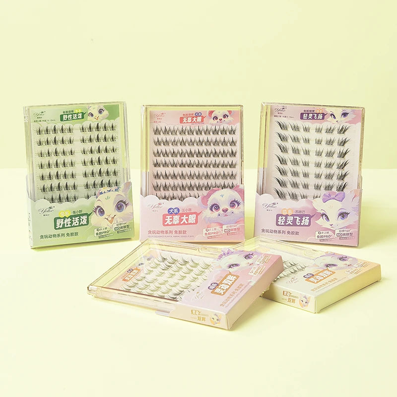 Yelix DIY Cluster Lashes — Glue-Free Natural Manga Style