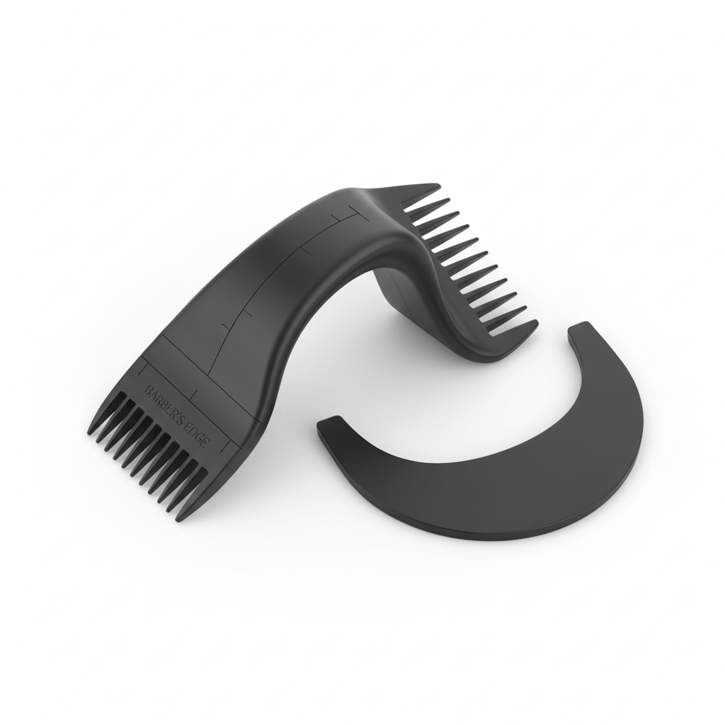 Beard shaping tool and template guide for precise beard line up and styling