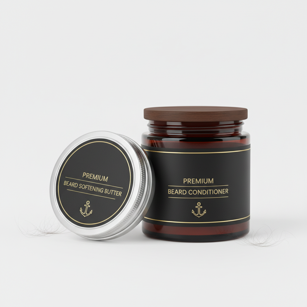 Premium beard softening butter and conditioner for thick coarse beards