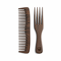 Wide-tooth beard comb and detangling pick for thick coarse curly beards
